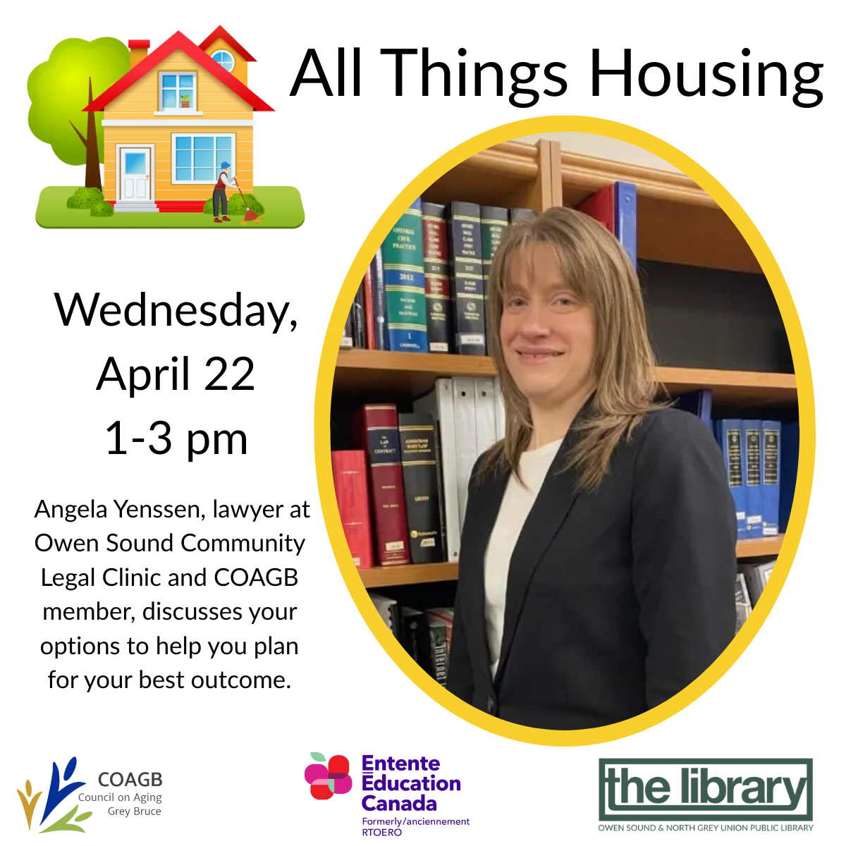 Event image All Things Housing - A Talk for Older Adults @ the Library